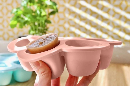 Beaba Silikonowy pojemnik do mrożenia duży 6 x 150 ml Old pink