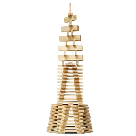 Klocki do budowania, deseczki z drewna naturalnego 200 sztuk Micki