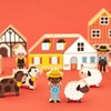 Janod Zestaw klocków i figurek 34 el. Wieś Cross Road 2+