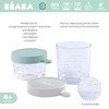 BEABA Zestaw pojemników słoiczków szklanych z hermetycznym zamknięciem 150 + 250 ml airy green i light mist