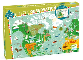 Puzzle tekt. BUDOWLE ŚWIATA z książeczką DJ07412