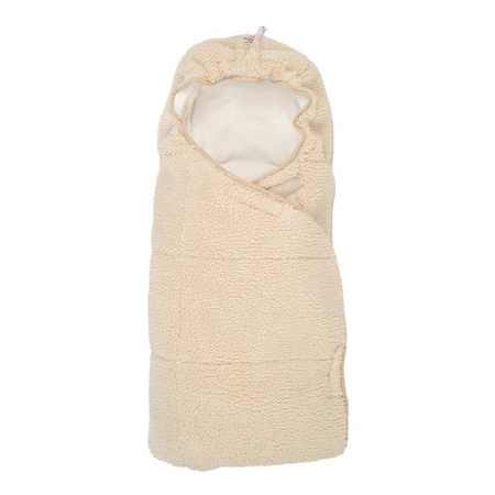Lodger Wielofunkcyjny otulacz śpiworek z polaru jasnobeżowy Teddy Birch