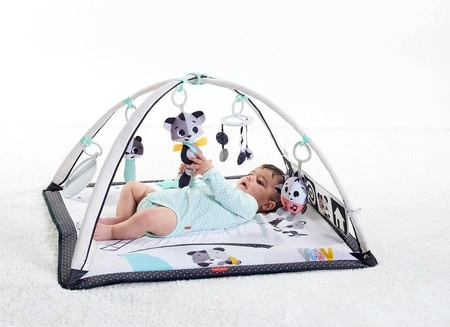 Gimnastyka/mata edukacyjna z pałąkami Magiczna Kraina czarno-biała