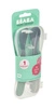 Beaba Zestaw 2 łyżeczek silikonowych w podróżnym etui 4 m+ Mineral grey/Sage green