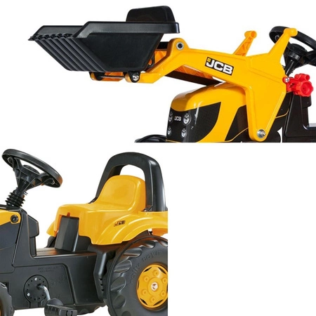 RollyKid JCB Rolly Toys Traktor na Pedały z Łyżką i Przyczepą