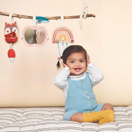 LILLIPUTIENS Zestaw drewnianych zawieszek aktywizujących Lisiczka Alice 9 m+