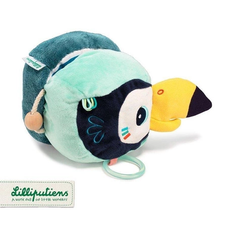 LILLIPUTIENS Przytulanka aktywizująca wielofunkcyjna Tukan Pablo 9 m+