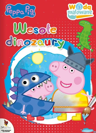 Wesołe dinozaury. Wodą malowane. Świnka Peppa