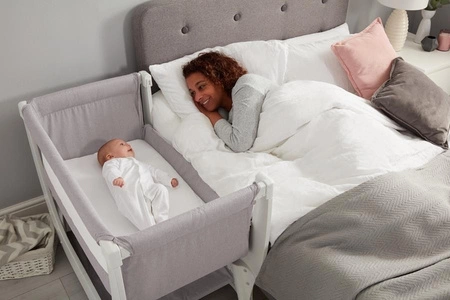 Shnuggle Łóżeczko Dostawne dla Niemowlaka Air Bedside Crib Stone