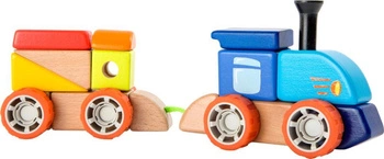 Drewniany pociąg konstrukcyjny