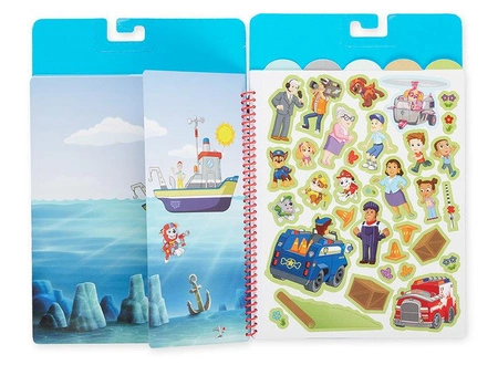 Naklejki wielorazowe Psi Patrol Restickable Stickers Flip-Flap Pad – Adventure Bay Melissa & Doug 33254
