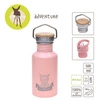 Lassig Butelka - bidon ze stali nierdzewnej z dodatkową zakrętką z ustnikiem 500 ml Adventure rose