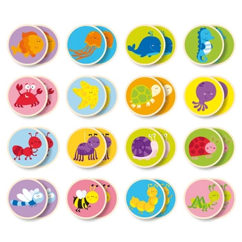 Gra Zapamiętywanie Zwierzątka Memo Viga Toys Drewniane