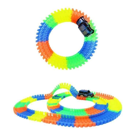 WOOPIE Tor Samochodowy Świecący 2 Autka 5,5 m 458 el.