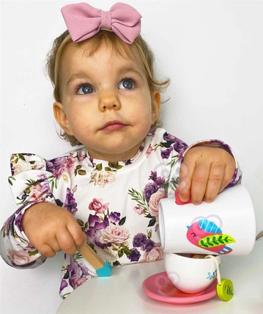 TOOKY TOY Drewniany Zestaw Naczyń Popołudniowa Herbatka