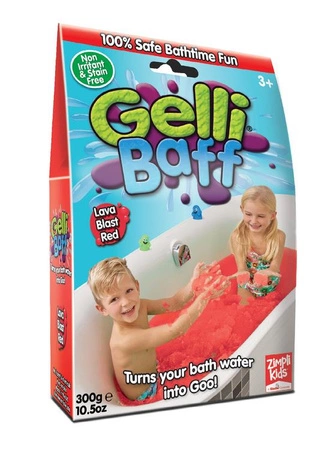 Magiczny proszek do kąpieli, Gelli Baff, czerwony, 1 użycie, 3+, Zimpli Kids