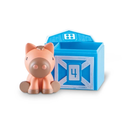 Figurki do nauki liczenia, kolorów i kształtów, Farma, Domki i Zwierzęta 15 szt.