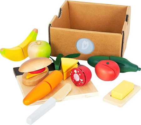 Zestaw śniadaniowy do krojenia z deską i nożykiem w skrzynce Small Foot 12331