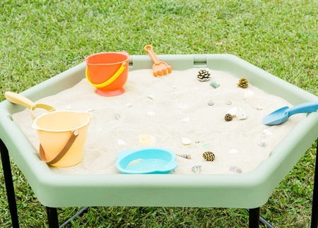 MASTERKIDZ Sześciokątny Stolik Do Zabawy Piaskiem i Wodą Regulowany