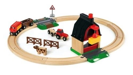 BRIO World Kolejka Drewniana Na Farmie