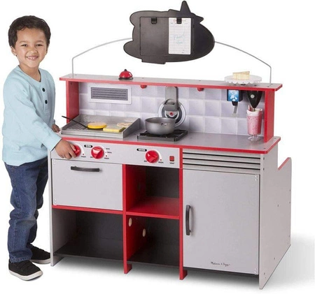 Dwustronny zestaw do zabawy w restaurację Star Diner 13951-Melissa & Doug, kuchnie i restauracje dla dzieci