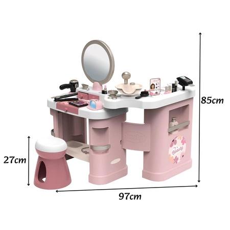 SMOBY Centrum małej stylistki BEAUTY + 26 akcesoria Fryzjer i kosmetyczka