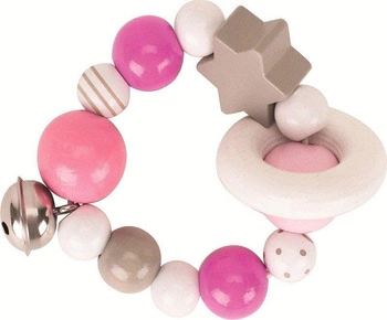 Drewniany gryzak Różowa konstelacja 764920-Heimess, grzechotki dla dzieci