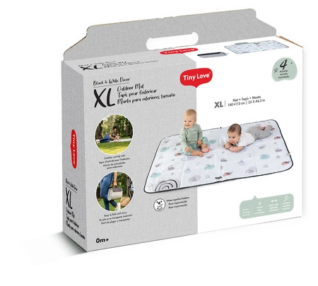 Mata edukacyjna/podróżna XL 140x113 cm - Décor czarno-biała