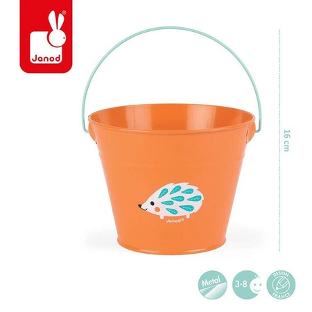 Mały ogrodnik Metalowe wiaderko pomarańczowe, Janod