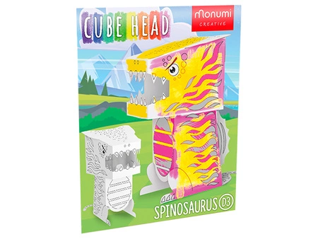 Kolorowanka 3D Cube head Dino - SPIRANOZAURUS  3l+ MONUMI