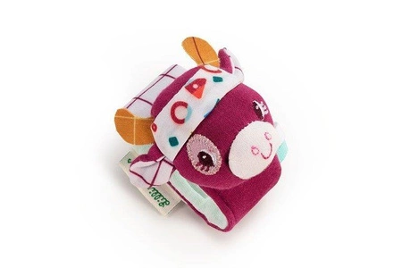 LILLIPUTIENS Grzechotka na rękę Krówka Rosalie z szeleszczącą folią 0 m+