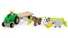 VIGA Traktor Drewniany Zwięrzatka Farma Zagroda