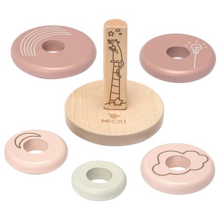 Nakładanka drewniana Micki niebieska