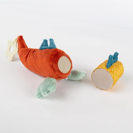 Przytulanka Smok na rzepy wielofunkcyjna zabawka rozwojowa dzieci sigikid