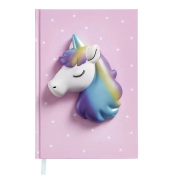 Notatnik A5 z miękką figurką Squishy Miquelrius  Unicorn