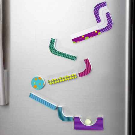 Naklejany Kulodrom, Tor na Ścianę dla Spadających Kulek, Marble Runners