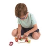Drewniana deska z warzywami do krojenia, Mini Chef, Tender Leaf Toys