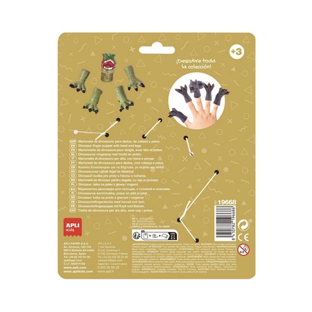 Pacynki na palce Apli Kids - Dinozaur T-rex