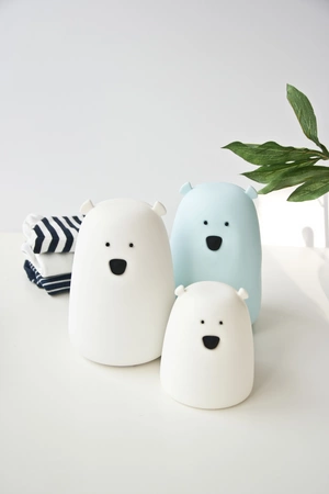 Miś Duży Lampka Silikonowa Niebieska Rabbit&Friends