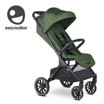 Easywalker Jackey² XL Komfortowy, samoskładający się wózek spacerowy z torbą transportową i osłoną przeciwdeszczową Deep Green