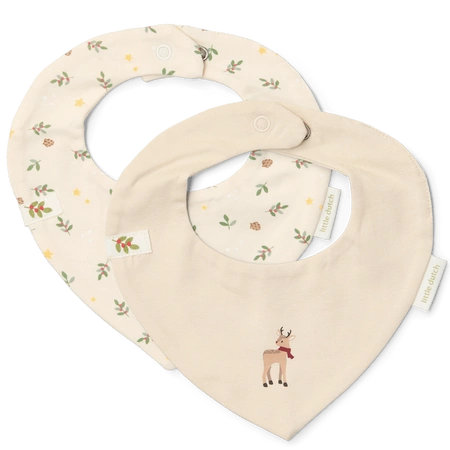 Little Dutch Apaszko-bandanka muślinowa - zestaw 2 szt. Blueberry Leaves & Sage