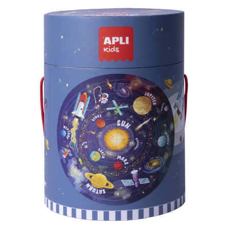 Puzzle okrągłe w tubie Apli Kids - Układ Słoneczny 5+