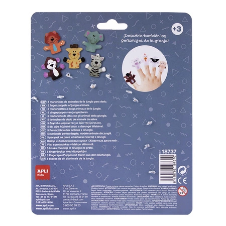Pacynki na palce Apli Kids - Dżungla