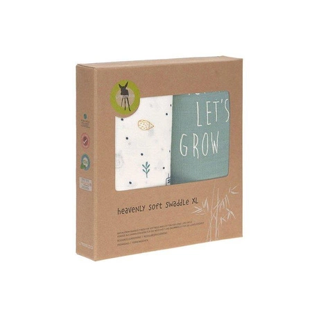 Lassig Bambusowy Otulacz-Kocyk 120x120cm Zestaw 2 szt. Garden Explorer Traktor