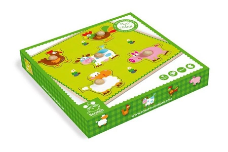 Scratch, Puzzle z uchwytem ' Farma '