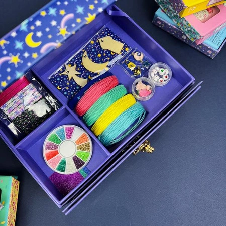 Auzou Duży zestaw do tworzenia biżuterii DIY ze szkatułką do przechowywania 16143