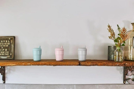 Kubek z silikonową pokrywką z dziubkiem Little Chums Mysz