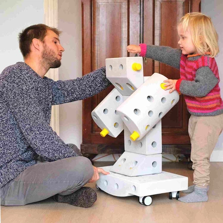 MODU Dreamer kit 12in1 – Kreatywne klocki rozwijające motorykę dużą, żółty