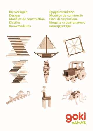 Drewniane płytki, 200 elementów, goki nature