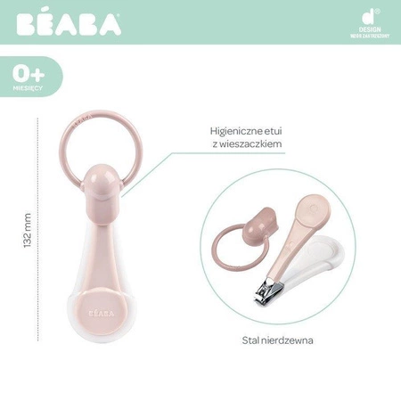 Beaba Cążki do paznokci w etui Old Pink